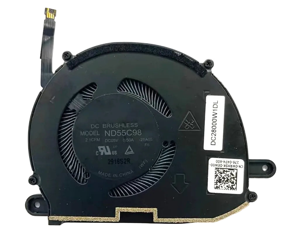 Ventilateur De Refroidissement Pour Ordinateur Portable Dell XPS 13 Plus 9320 (2022) - Pièce De Rechange Modèle WRH5K