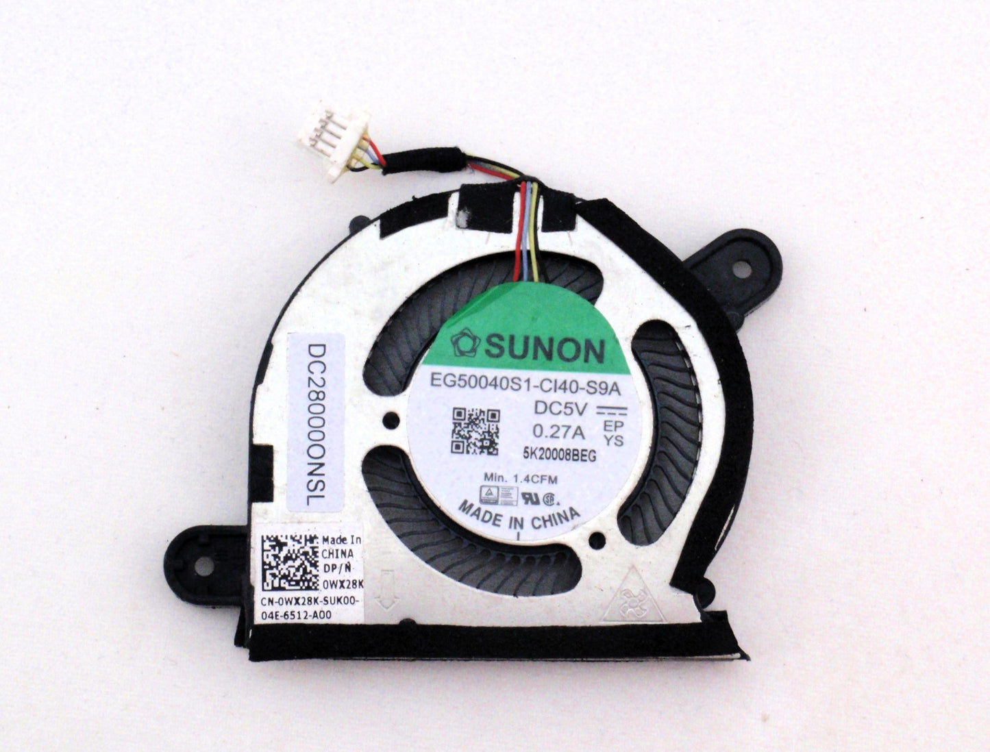 Dell CPU Cooling Fan for XPS 13 9300 9310 WX28K 0WX28K DC28000ONSL New