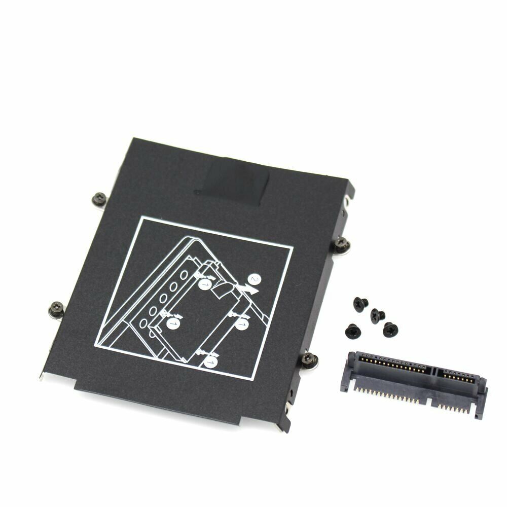 HP New Hard Drive HDD SDD Tray Bracket Caddy with SATA IO Connector and Screws EliteBook Folio 9470M 9480M