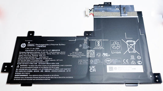 New Genuine Laptop Battery for HP 14-ED 14-ED0010NR Chromebook X2 11-DA 11-da0015QU 11-da0006QU 11-da0008QU 11-da0010QU 11-da0097NR 11-da0012QU 11-da0005QU 11-da0018QU 11-da0007QU 11-da0009QU 11-DA0013DX 11-da0011QU 11-da0004QU  DS02XL DS02032XL M38086-005 HSTNN-IB9U HSTNN-OB1Z Original Battery Pack 7.7V 32/32.18Wh 3950/3971mAh