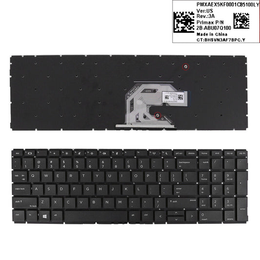 HP New Keyboard US English Non-Backlit No Cover/Frame ProBook 450 455 G6 G7 2B-ABU07Q100 ABU07Q100 L45091-001