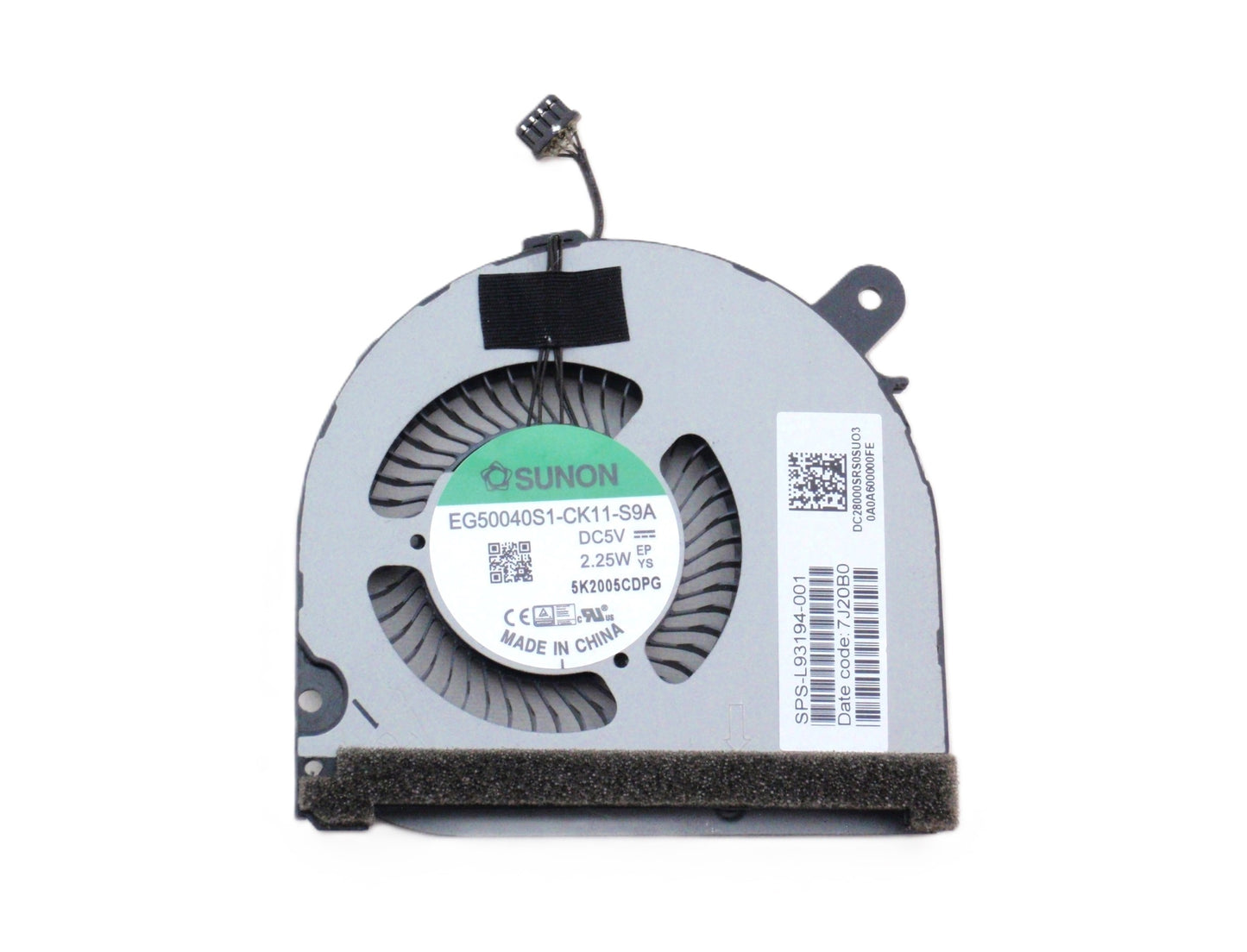 New Laptop GPU Cooling Fan for HP ENVY x360 15-EE 15-ED 15M-EE 15M-ED TPN-C140 DC28000QZS0 DC28000SRS0 EG50040S1-CK10-S9A EG50040S1-CK11-S9A L93194-001 GPU Graphics VGA Video Cooling Fan DC5V