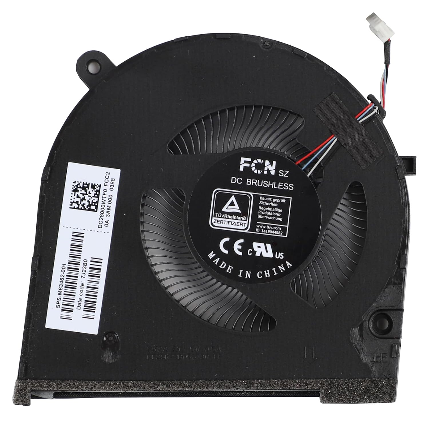 HP Laptop CPU Processor Cooling Fan for Spectre x360 16-F 2-in-1 M83462-001 DC28000WTF0 DFS5K22B05673Q FNS8 New DC5V 