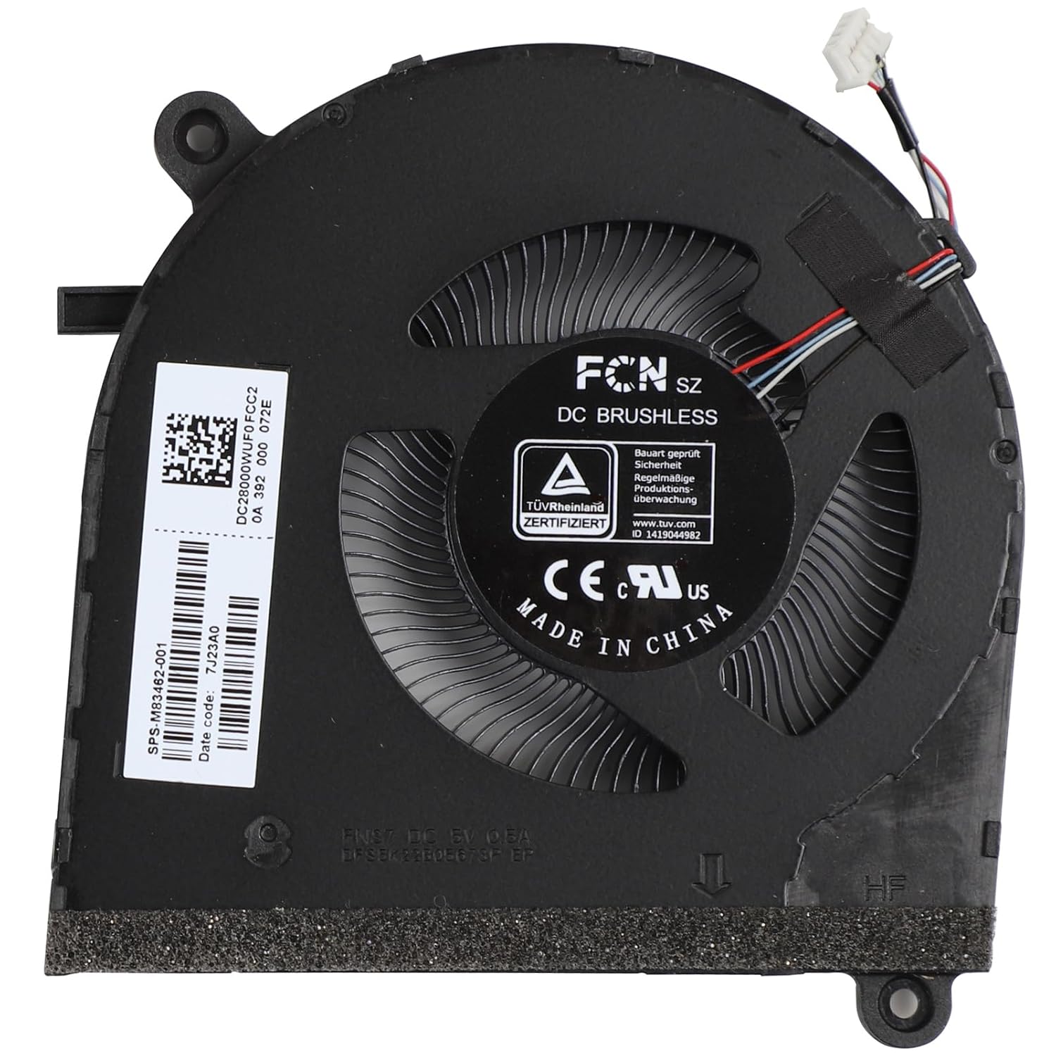 HP Laptop GPU Cooling Fan for Spectre x360 16-F 2-in-1 M83462-001 DC28000WUF0 DFS5K22B05673P FNS7 New Graphics VGA Video Cooling Fan DC5V