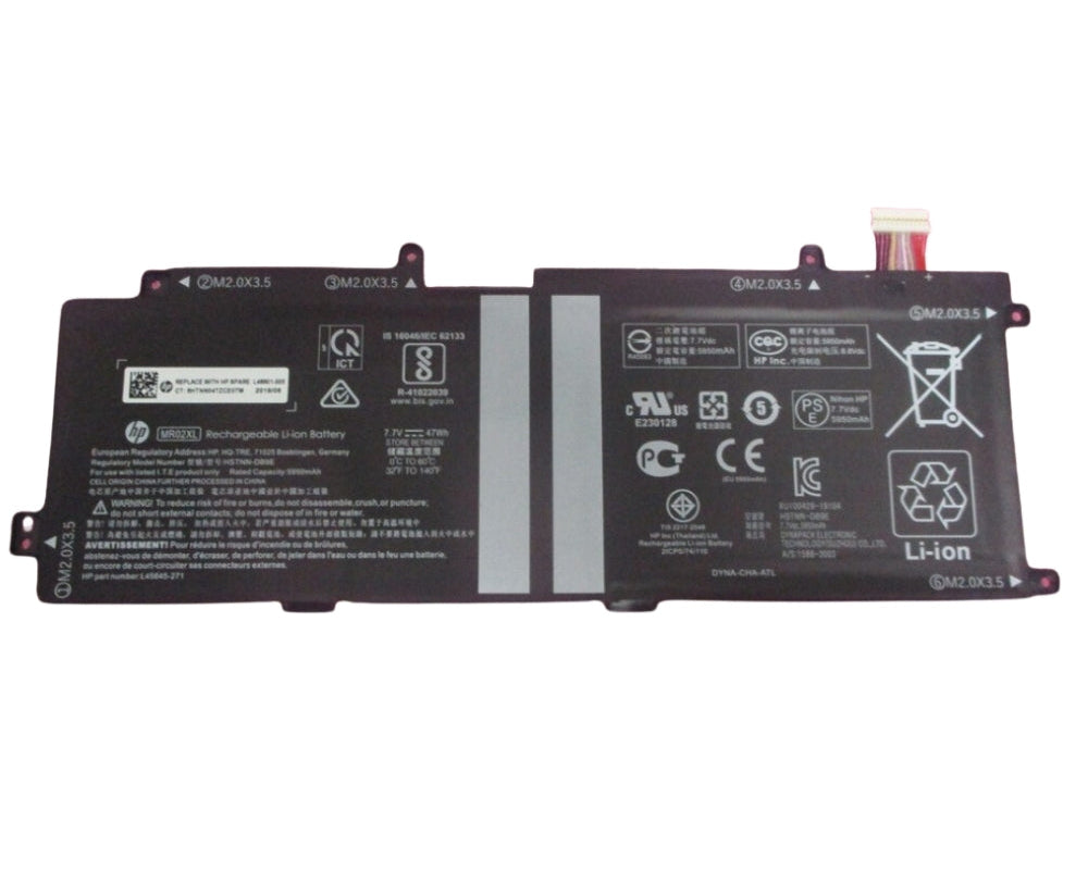 New Genuine Battery Pack for HP Elite X2 G4 G8 Tablet PC MR02XL MC02XL L45645-2C1 L45645-271 L46601-005 HSTNN-DB9E Original 7.7V 47Wh 5950mAh