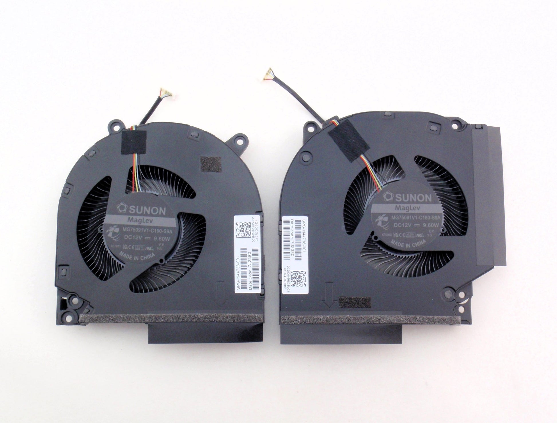 HP Laptop CPU and GPU Cooling Fans for Omen 16-WD 16-XD Victus 9 Gaming 16-R 16-S 16T-S Light TPN-C169 Shadow Elf 9 16-R MG7509V1-C180-S9A MG7509V1-C190-S9A DC280016GS0 DC280016HS0 DFS310312DC0T FQP1 DC280016GF0 FCC2 N44738-001 New 80W DC12V (Not 5V)