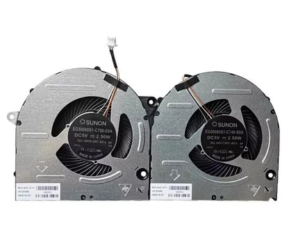 HP Laptop CPU and GPU Cooling Fans for Pavilion Plus 16-AB 16T-AB TPN-C161 N63219-001 EG50060S1-C740-S9A EG50060S1-C750-S9A 023.100VS.0001 023.100VT.0001 New DC5V Integrated Graphics