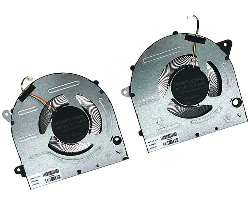 New Laptop CPU and GPU Cooling Fans for HP Pavilion Plus 16-AB 16T-AB TPN-C161 N63220-001 EG50060S1-C190-S9A EG50060S1-C200-S9A DFSCK22105182B FQWM FQWN DC12V Discrete Graphics