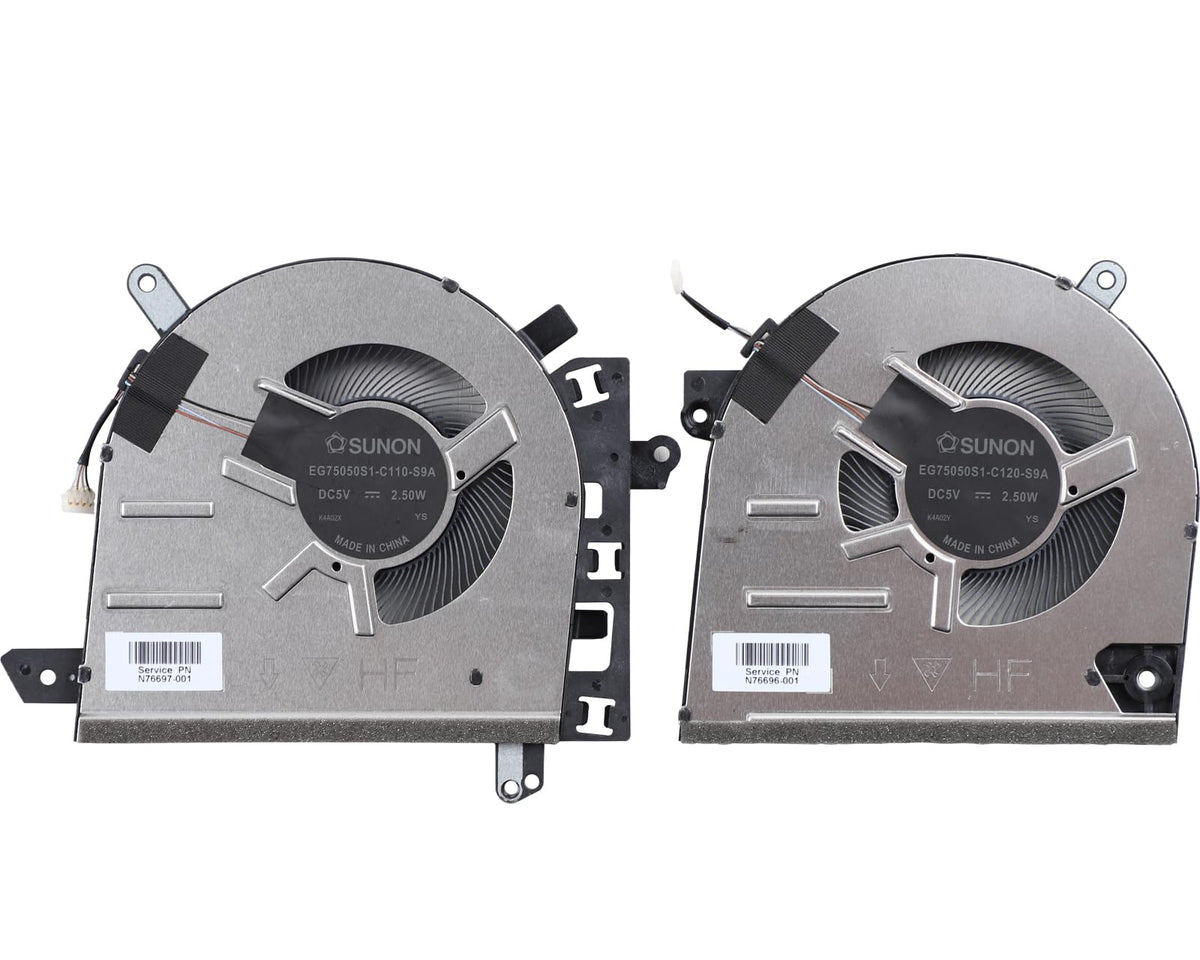 New Laptop CPU and GPU Cooling Fans for HP Spectre x360 16-AA Series 2-in-1 Herbie N66399-001 N76696-001 N76697-001 EG75950S1-C120-S9A EG75950S1-C110-S9A DC5V