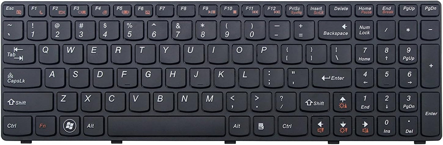 Lenovo New Laptop Keyboard US English with Frame for IdeaPad G580 G585 G780 N580 N581 N585 N586 P580 P585 V580 V580C V585 Z580 Z585 25201846 25206659 MP-10A33US-686 V-117020NS1-US 9Z.N5SSQ.Q01 25202446