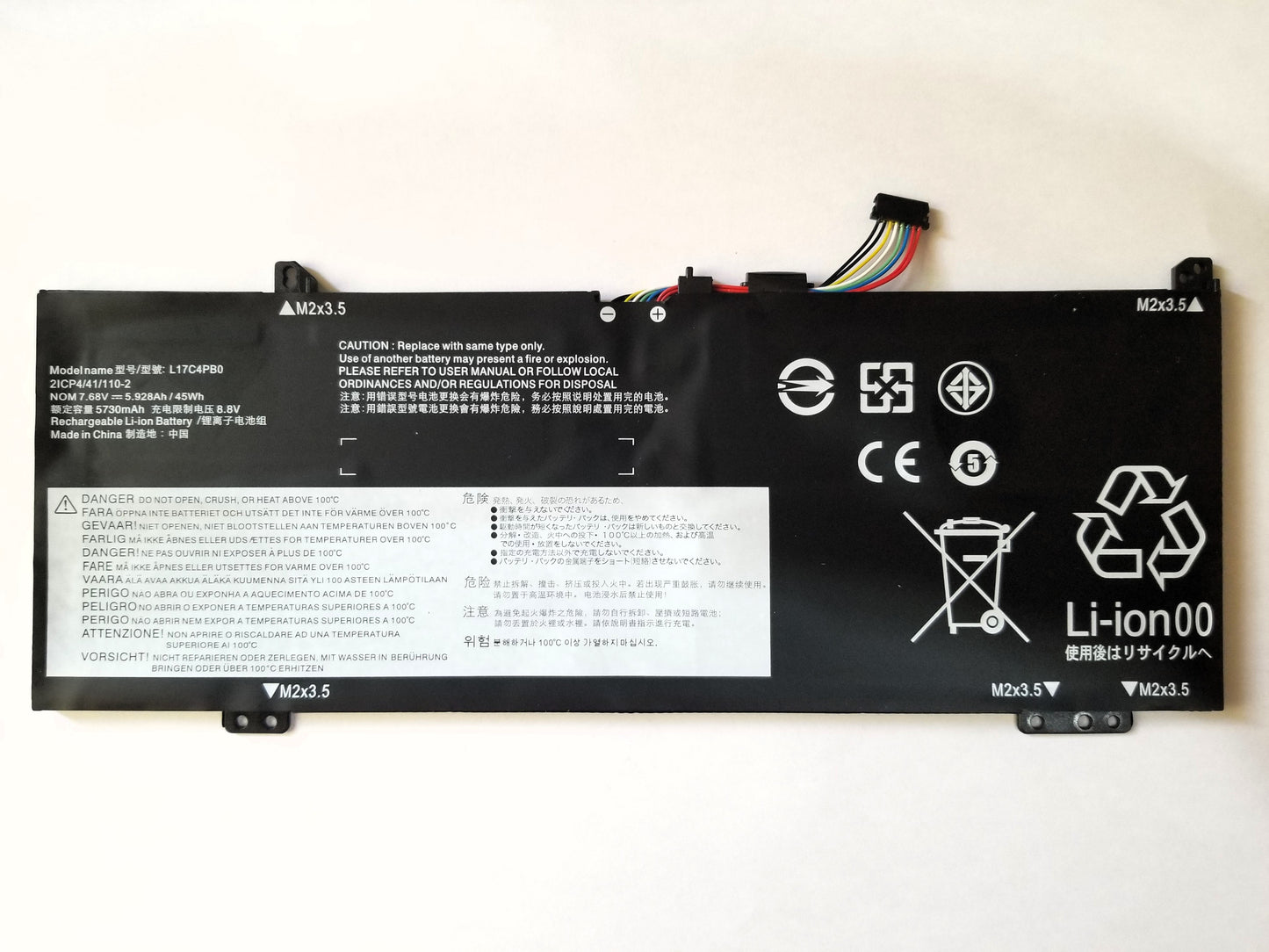 Lenovo L17C4PB0 New Battery Pack 45Wh Yoga 530-14ARR 530-14IKB L17C4PB2 L17M4PB0 L17M4PB2 L17C4PB0 