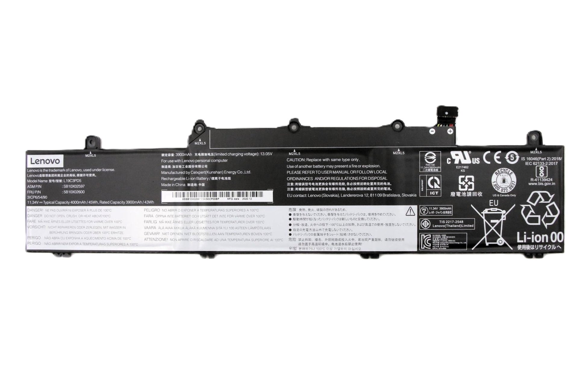 New Genuine Laptop Battery Pack for Lenovo ThinkPad E14 Gen 2 G2 20T6 20T7 20TA 20TB ThinkPad E14 Gen 3 G3 20Y7 20YD 20YE 20YF ThinkPad E14 Gen 4 G4 21EB 21EC 21E3 21E4 ThinkPad E15 Gen 2 G2 20T8 20T9 20TD 20TE ThinkPad E15 Gen 3 G3 20YG 20YH 20YJ 20YK ThinkPad E15 Gen 4 G4 21E6 21E7 21ED 21EE L19C3PD5 L24D3P75 L24D3P76 L19L3PD5 L19M3PD5 L20C3PD4 L20D3PD4 5B10X02600 SB10X02597 5B10X02594 SB10X02605 5B10X02606 SB10X02591 5B10X02603 SB10X02608 5B11C73245 SB11C73240 5B11C73242 SB11C73241 5B11C73244 SB11C73243 