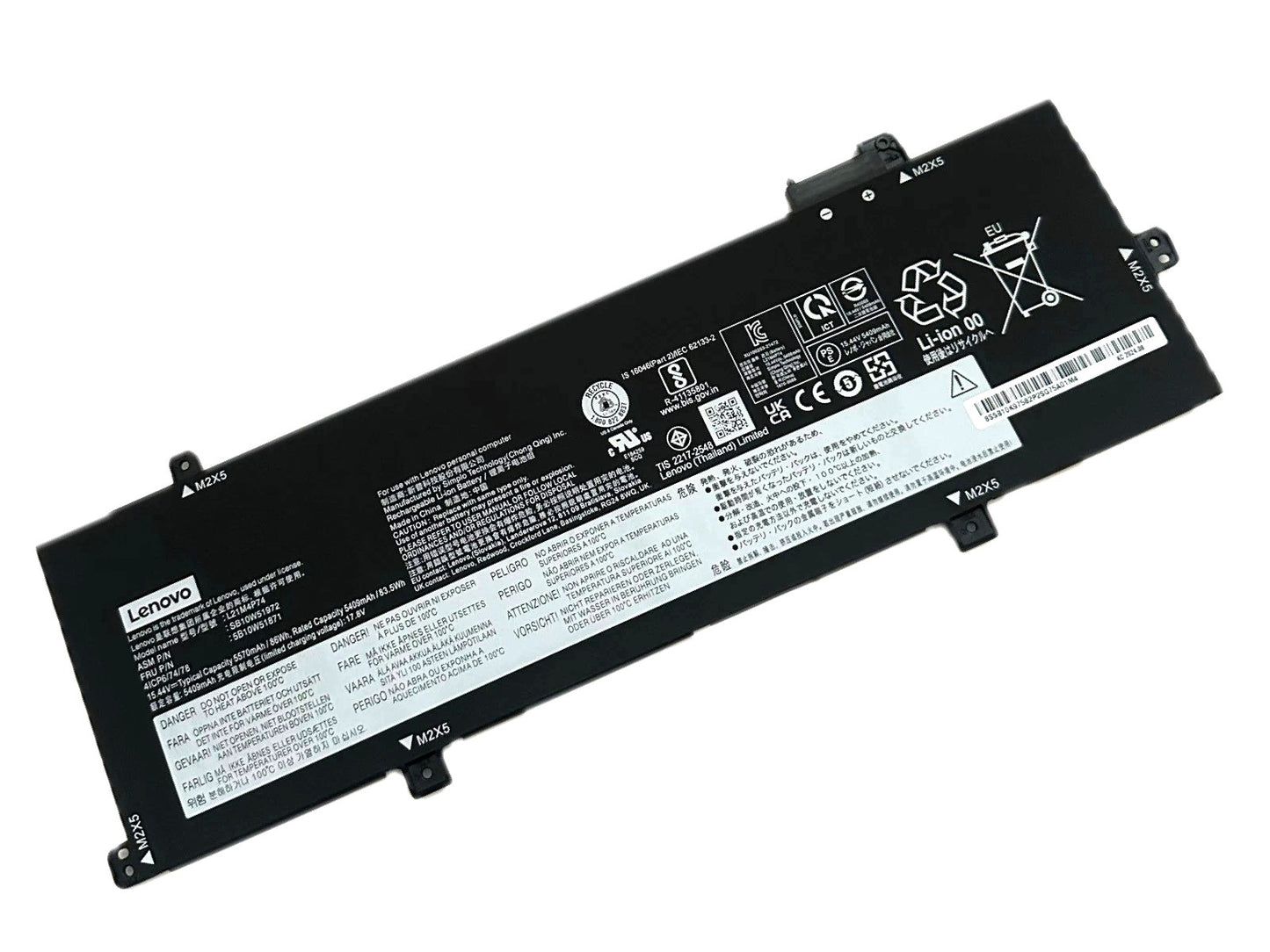 New Genuine Laptop Battery Pack for Lenovo ThinkPad P16s Gen 1 G1 21BT 21BU 21CK 21CL ThinkPad P16s Gen 2 G2 21HK 21HL 21K9 21KA ThinkPad T16 Gen 1 G1 21BV 21BW 21CH 21CJ ThinkPad T16 Gen 2 G2 21HH 21HJ 21K7 21K8 ThinkPad L13 Gen 5 G5 21LB 21LC L21D4P73 L21M4P74 Original 15.44V 86Wh 5556mAh 4-Cell