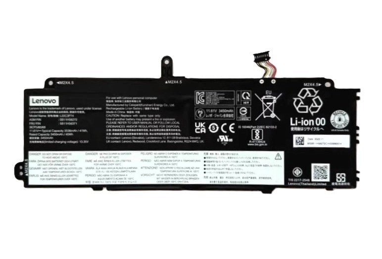 New Genuine Laptop Battery Pack for Lenovo ThinkPad X13 Gen 4 G4 21EX 21EY 21J3 21J4 ThinkPad X13 Yoga Gen 4 G4 21F2 21F3 ThinkPad X13 Gen 5 G5 21LU 21LV ThinkPad X13 2-in-1 Gen 5 G5 21LW 21LX L22C3P74 L22B4P70 L22C4P70 L22D3P76 L22M3P76 SB11H56272 5B11H56371 SB11H56271 5B11H56370 SB11H56273 5B11H56372 SB11M89855 5B11M90054 SB11M89853 5B11M90052 SB11M89854 5B11M90053 SB11H56270 5B11H56369 SB11M89852 5B11M90051 SB11M89850 5B11M90049 SB11H56269 5B11H56368 SB11H56268 5B11H56367 SB11H56267 5B11H56366 5B11M90050