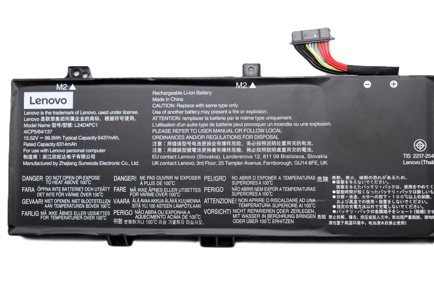 Lenovo Laptop Battery for Legion 9 18IAX10 83EY Lenovo Legion Pro 7 Gen 10 G10 83F5 Legion Pro 7 16AFR10H 83RU L24D4PC1 L24B4PC1 L24L4PC1 L24M4PC1 5B11Q40229 New Genuine Original Battery Pack 15.52V 99.99Wh 6437mAh 4-Cell