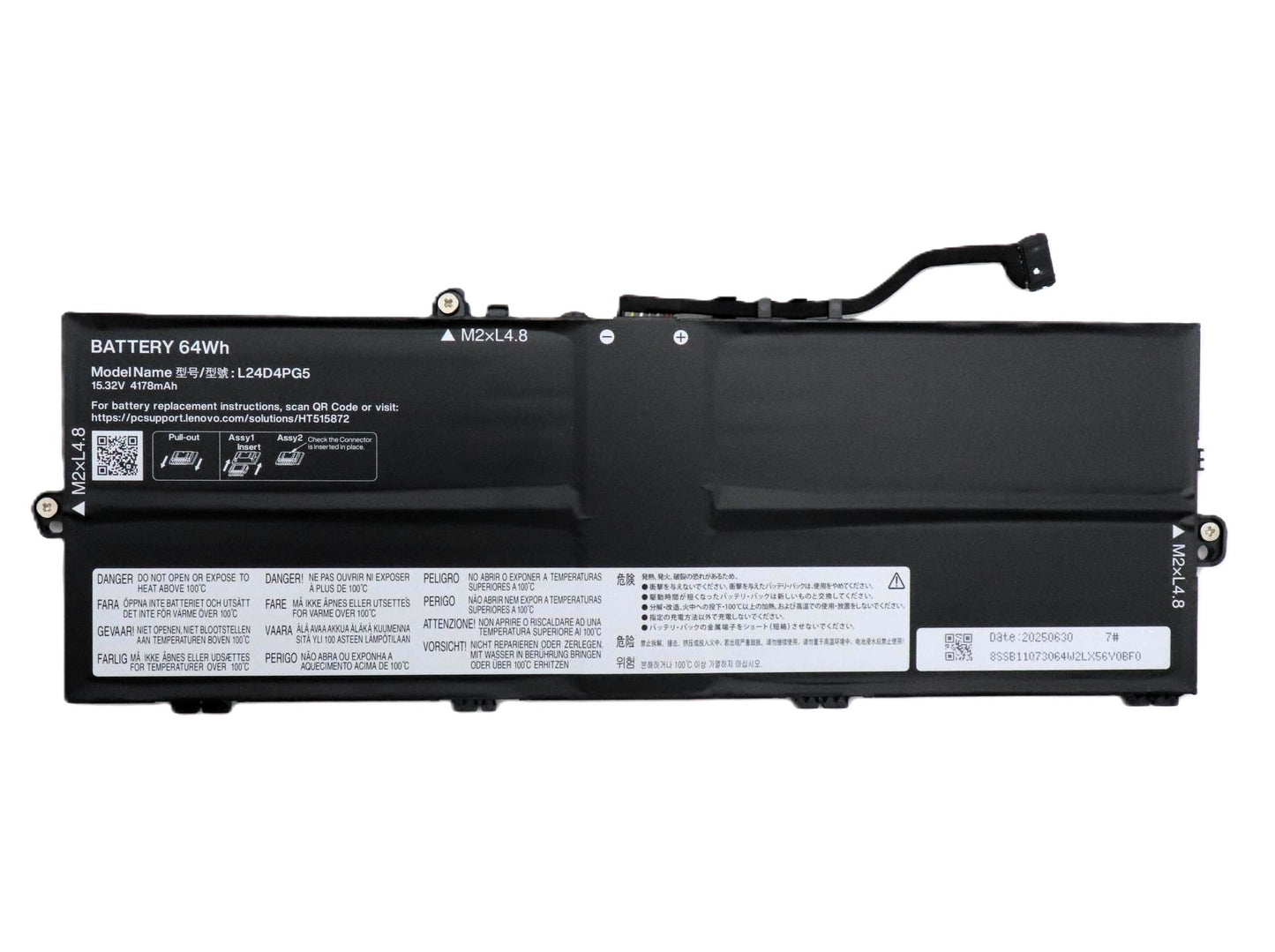 Lenovo Laptop Battery for ThinkPad E16 Gen 3 21SR 21SS 21ST 21SU 21TF 21TG ThinkPad E14 Gen 7 21SX 21SY 21T0 21T1 21T9 21TA 21U2 21U3 L24D4PG5 L24X4PG5 SB11Q73055 5B11Q73062 SB11Q73064 5B11Q73059 SB11Q73060 5B11Q73054 SB11Q73052 5B11Q73065 New Genuine Original Battery Pack 15.32V 64Wh 4178mAh 4-Cell