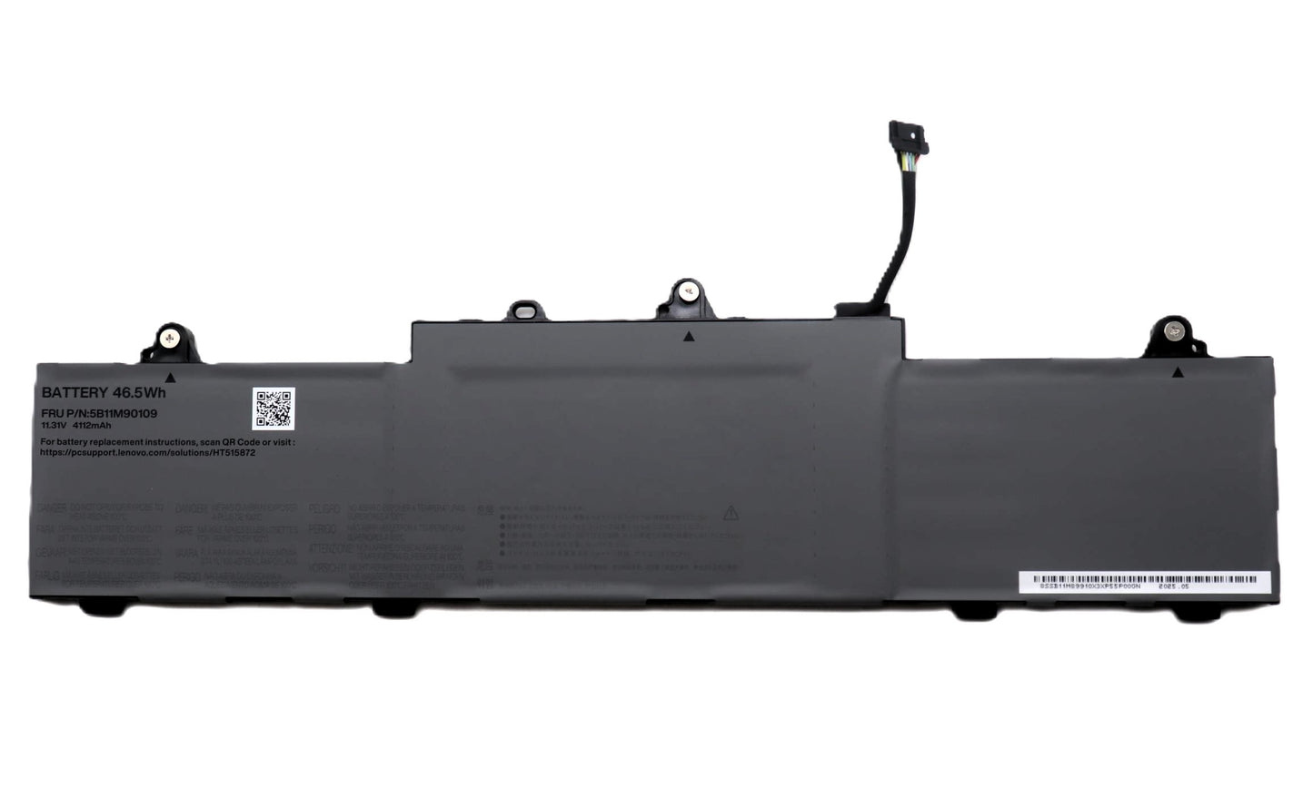 Lenovo Laptop Battery for ThinkPad L14 Gen 6 G6 21S6 21S7 21S8 21S9 21SE 21SF ThinkPad L16 Gen 2 G2 21RH 21RJ 21SA 21SB 21SC 21SD L24M3P72 L24D3P74 5B11M90109 New Genuine Original Battery Pack 46.5Wh 4112mAh 3-Cell