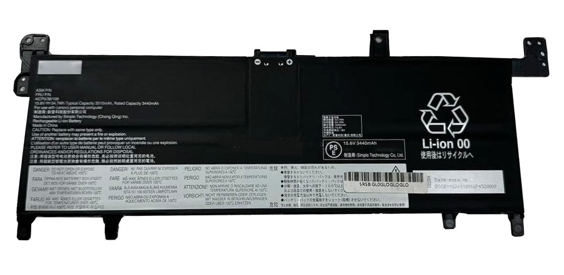 Lenovo Laptop Battery for L24M4PK7 L24B4PK2 L24C4PK2 L24L4PK2 L24S4PK2 L24X4PK2 SB11Q26808 SB11Q26809 SB11Q26810 New Genuine Original Battery Pack 15.6V 54.7Wh 3510mAh