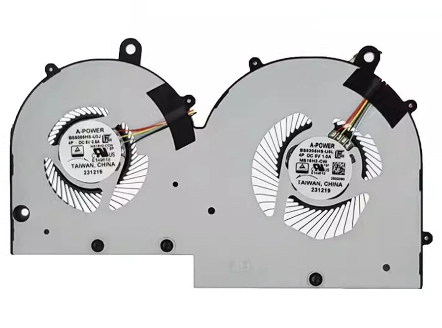 MSI Laptop Dual CPU GPU Cooling Fan for Modern 15 B12M MS-15H1 MS-15H2 Summit E16 Al Evo MS-1595 BS5205HS-U5L BS5205HS-U6Y BS4405HS-U6Y MS15H2-CCW MS15H2-CW New