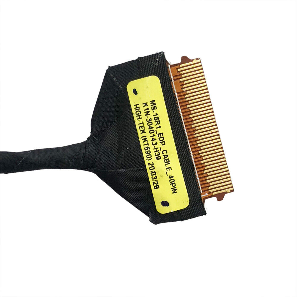 MSI Laptop LCD Display Cable for GF63 8RD MS16R1 MS17R1 MS-16R1 MS-17R1 K1N-3040143-H39 New LCD LED LVDS EDP Display Video Screen Cable 4K 40-Pin