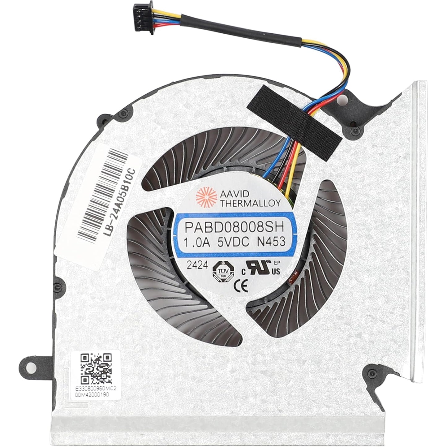 MSI Laptop CPU Processor Cooling Fan for MS-1541 MS-1542 MS-1544 MS-1545 GE66 Raider 10UH 10UG 10UE 10SD 10SE 10SF 10SF 10SFS 10SGS 11UH 11UG 11UE 12UHS 12UGS GL66 10UE 10UG 10UH 10SGS 10SF 10SFS 11UG 11UH GP66 10UH 10UG 11UH 11UG 12UGS 12UHSO PABD08008SH-N453 PABD08008SH-N440 New 5VDC