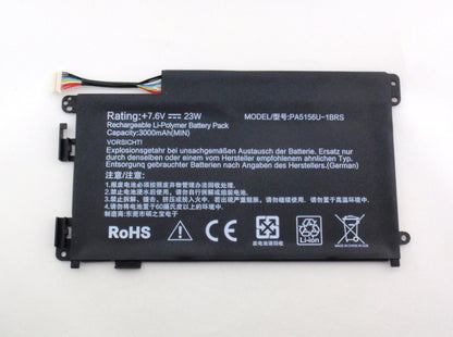 Toshiba New Battery Pack 2-Cell 23Wh 7.6V Satellite Click W30DT WDT-A100 W35DT W35DT-A3300 PA5156U-1BAS P000577240 PA5156U-1BRS