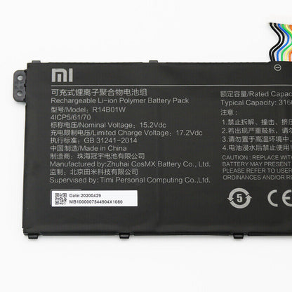 Xiaomi New Genuine Battery Pack 46Wh Mi Redmebook 14 XMA1901 R14B01W