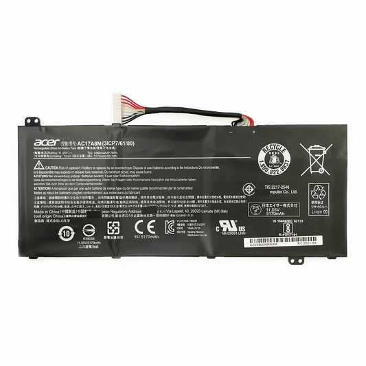 Acer AC17A8M Battery TravelMate X314-51-M X314-51-MG X3310-M X3410-MG 3ICP7/61/80 KT.0030G.018