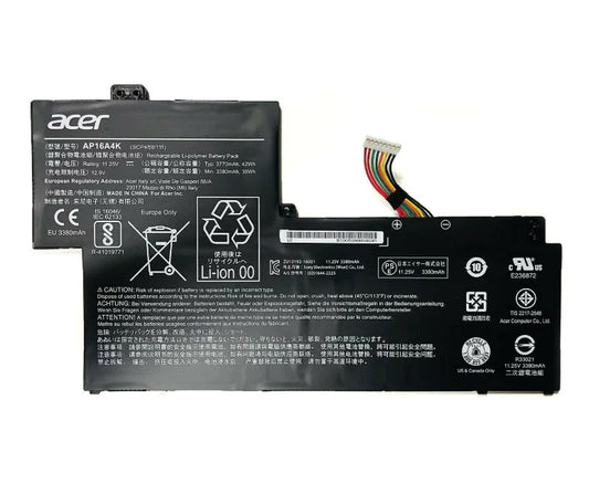 Acer AP16A4K Battery Aspire One Cloudbook 11 A01-132 Swift 1 SF113-31 3ICP4/68/111
