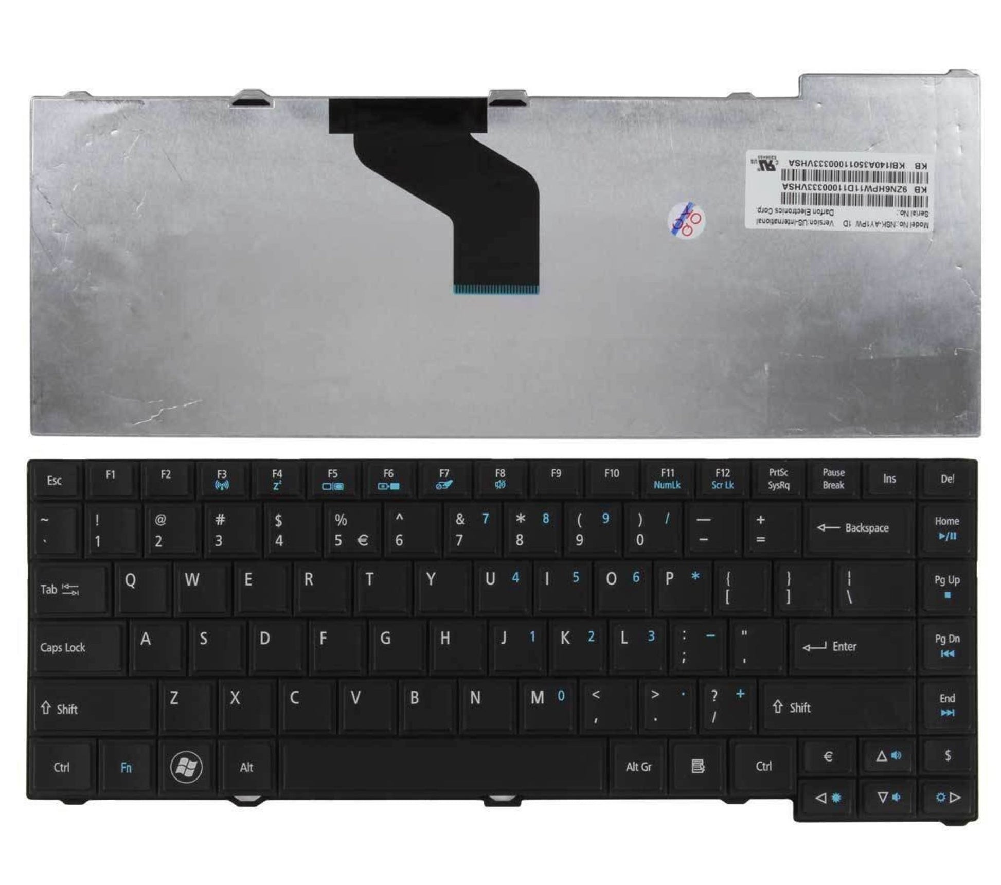 Acer KB.I140A.321 Keyboard P243-M P633-M P633-V P643-M P643-MG P643-V K-AY0SW 9Z.N6HSW.01D