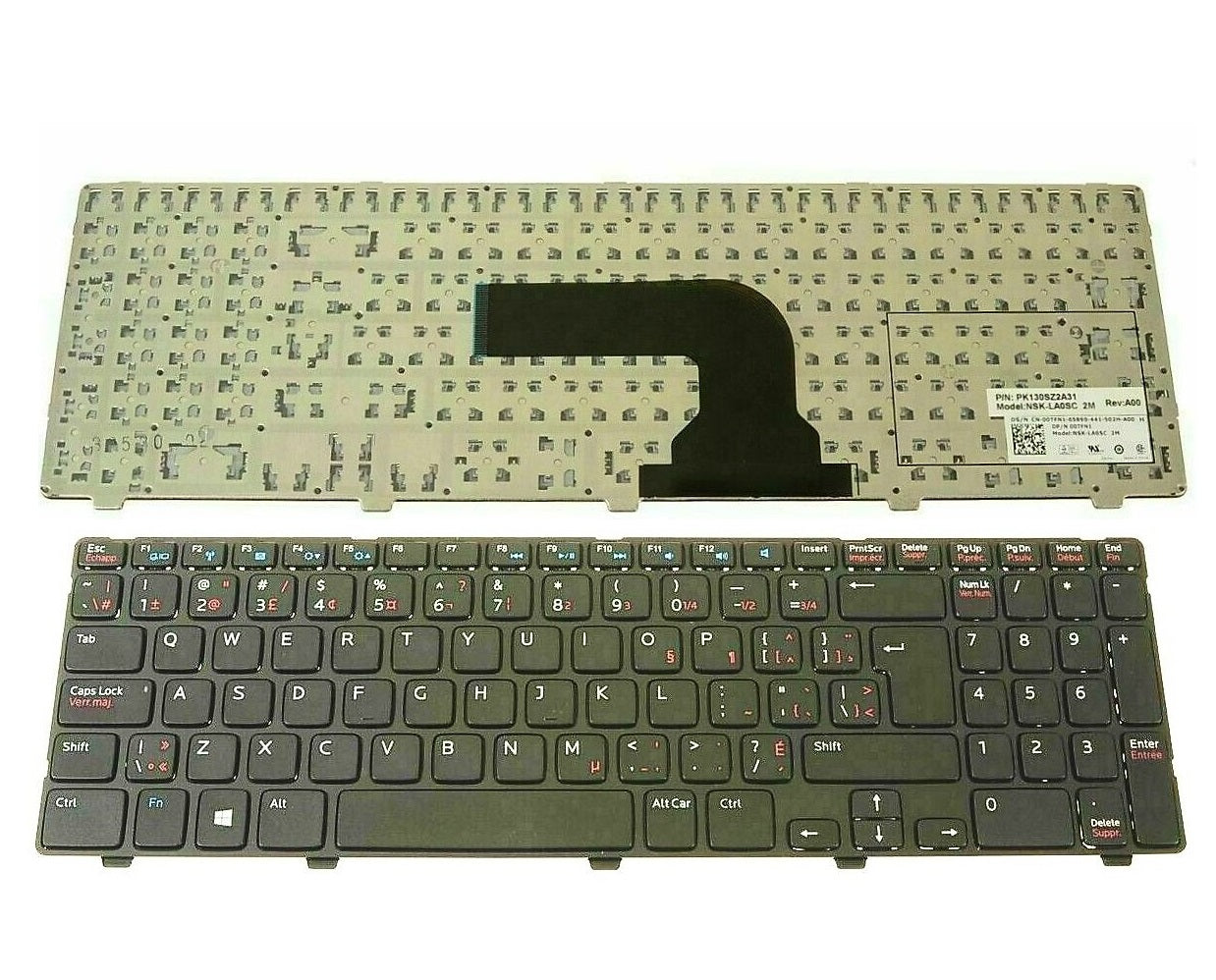 Dell 0TFN1 New Keyboard CA Inspiron 15 3521 3531 3537 5521 5537 5535 00TFN1 NSK-LA0SC PK130SZ2A31