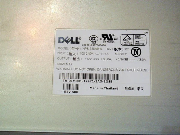 Dell 1M001 Redundant Power Supply Module PowerEdge 2600 NPS-730ABA 01M001