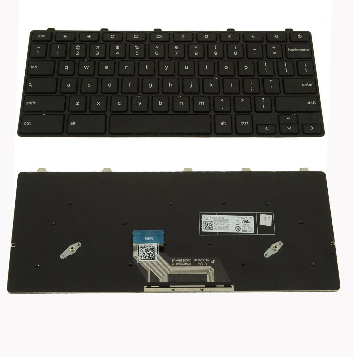 Dell 5XVF4 New Keyboard US Chromebook 11 3180 3181 13 3380 05XVF4 NSK-EJASC PK131WY4A00