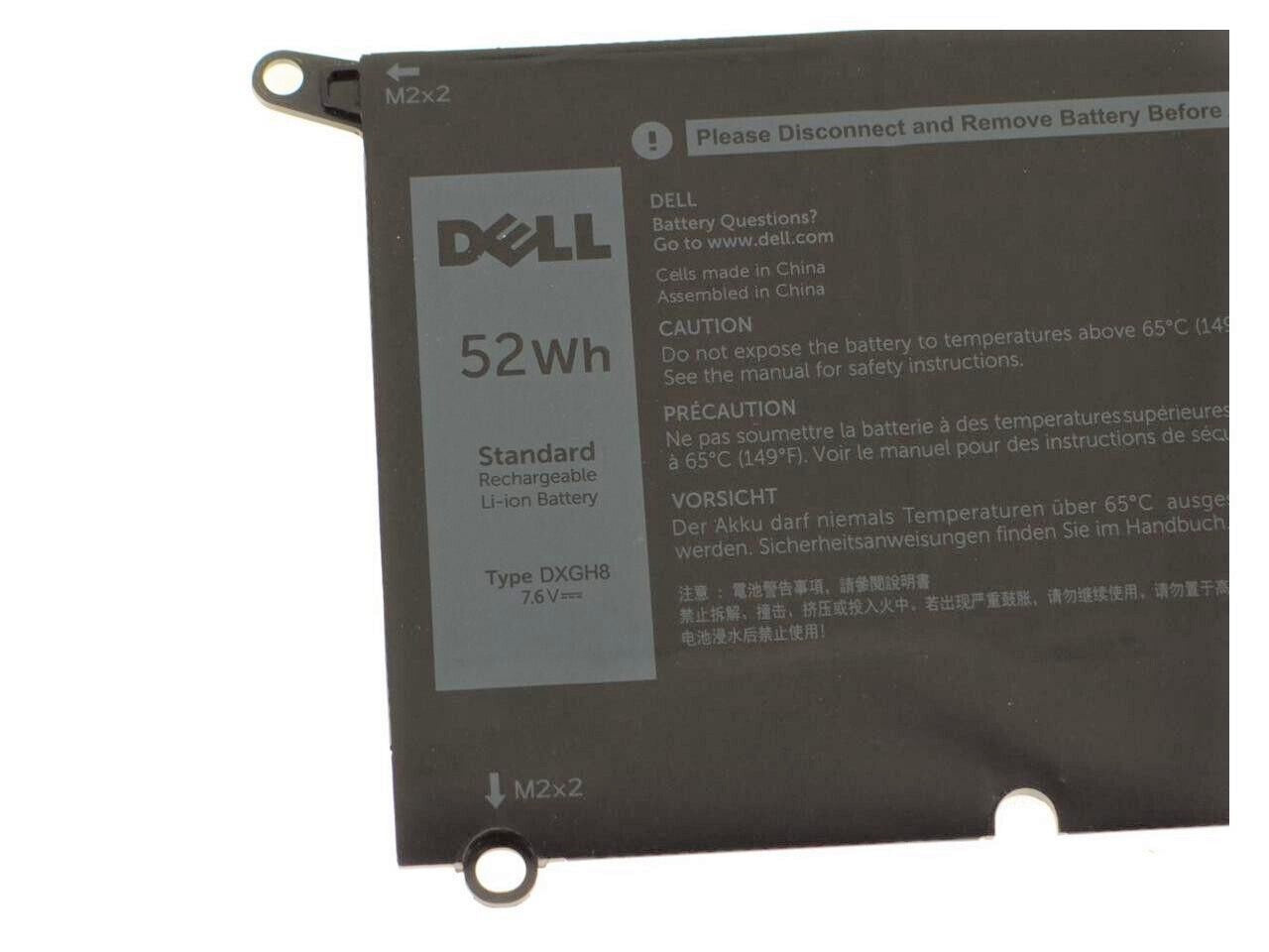 Dell DXGH8 Battery Inspiron 5390 5391 7490 XPS 13 9370 9380 5390 5391 0DXGH8 G8VCF H754V HK6N5 V48RM