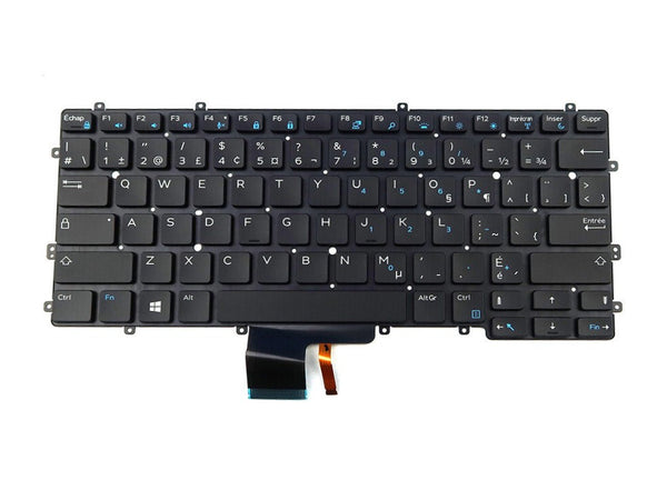 Dell JX2CD New Keyboard French Canadian Backlit Latitude 13 7370 E7370 NSK-LZABC 0JX2D PK131IC1A10