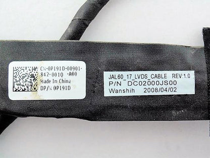 Dell P191D LCD LVDS Display Video Cable Vostro 1710 DC02000JS00 0P191D