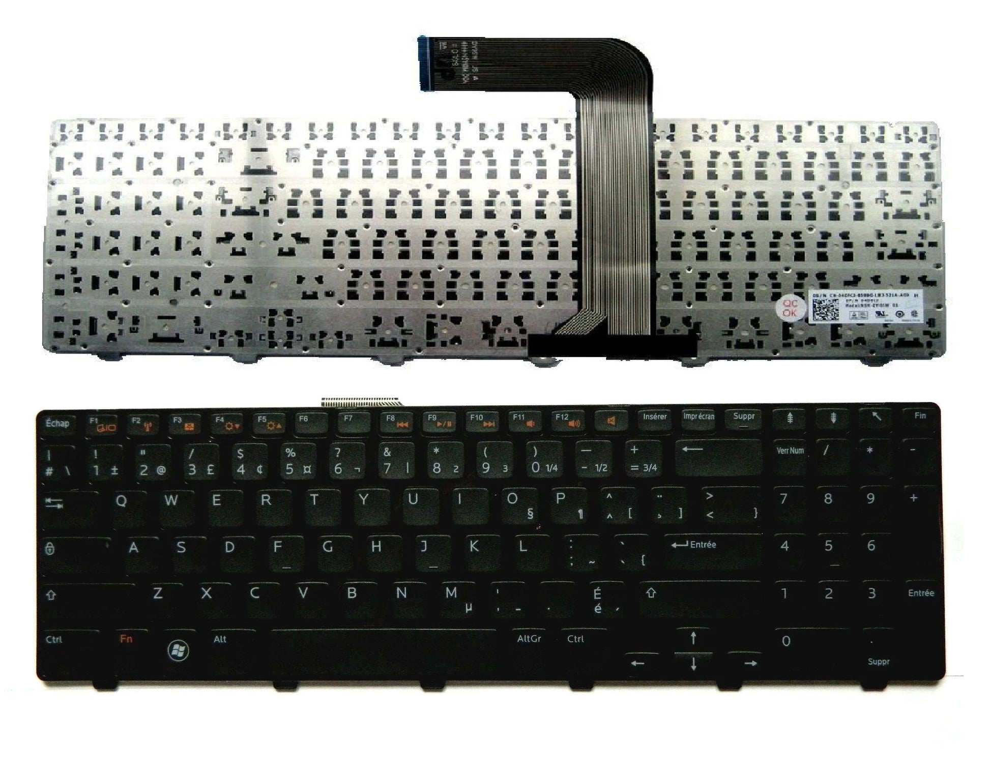 Dell WVTGR Keyboard French CA Inspiron 15R Q15R 5110 N5110 M511R M5110 0WVTGR V119625AS1 MP-10K73CK-442