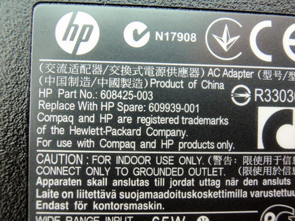 HP 609939-001 Used AC Power Adapter Genuine with Cord 65W Pavilion 608425-003 ADP-65HB