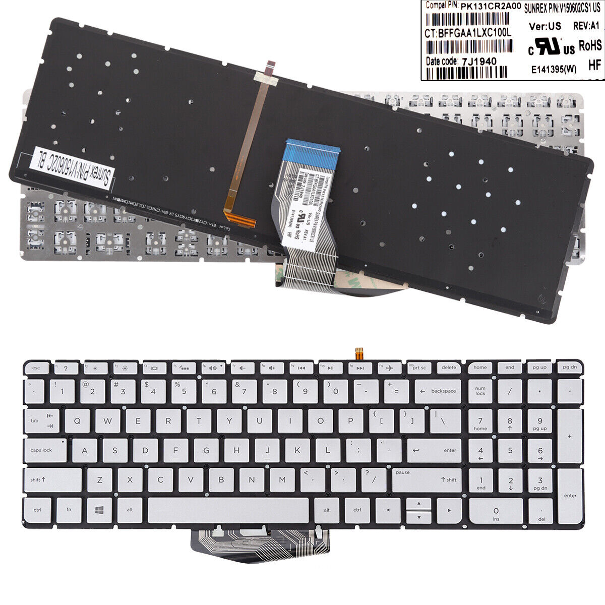 HP 809032-001 Keyboard US BL 15-AQ 15-AR 15-AS 15T-AS 15-CC M6-AQ 858971-001 843129-001 NSK-CWFBQ