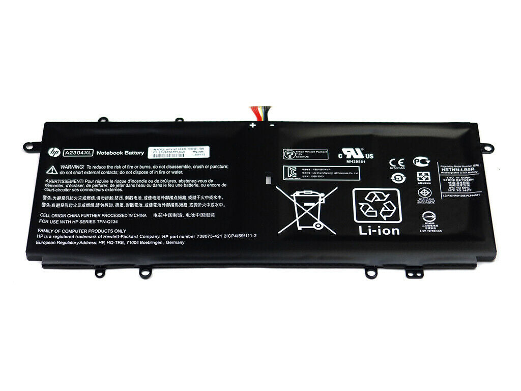 HP A2304XL New Genuine Battery Pack 4-Cell 51Wh 7.5V Chromebook 14-Q 738075-421 738392-005 HSTNN-LB5R