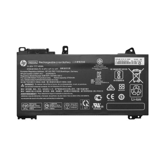 HP RE03XL New Genuine Battery ProBook 430 445 450 455 G6 440 450 G7 RE03045XL L32407-2B1 L32407-2B2 L32407-2C1