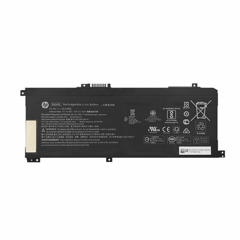HP SA04XL New Genuine Battery Pack 55.67Wh ENVY X360 15-DR SA04055XL L43248-AC1 L43248-AC2 L43248-541