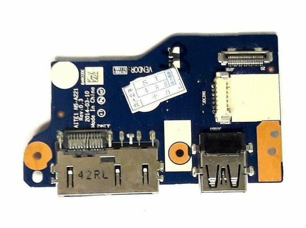 Lenovo 00HT632 DC Power Jack USB Port Board ThinkPad Edge E550 E555 NS-A221