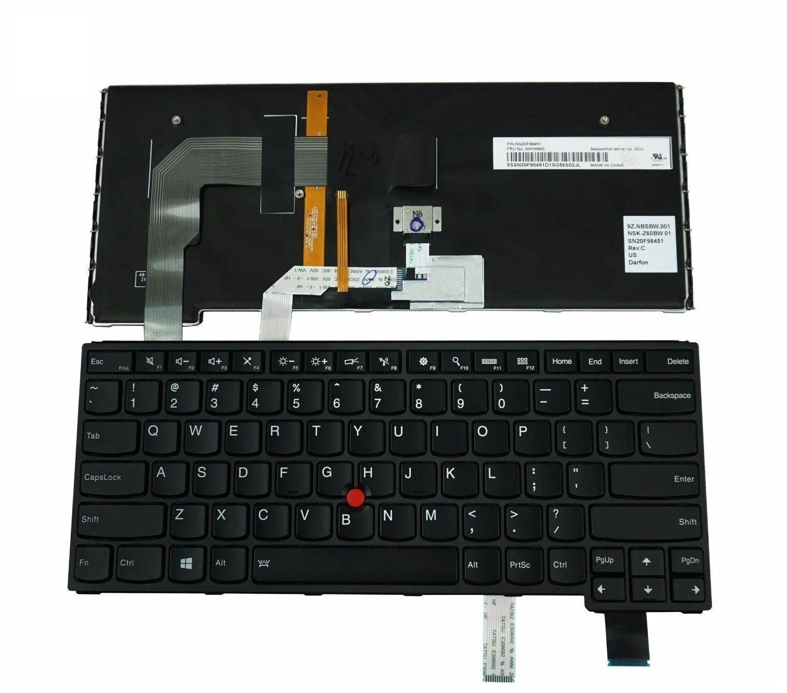 Lenovo 00HW763 Keyboard US BL ThinkPad Yoga 460 P40 S3 Yoga 14 MT 00HW775 00HW800 00HW812