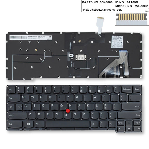 Lenovo 0C45108 New Keyboard US BL ThinkPad X1 Carbon Gen 2 20A7 20A8 0C45069 04X5770 04X6562 04Y2504