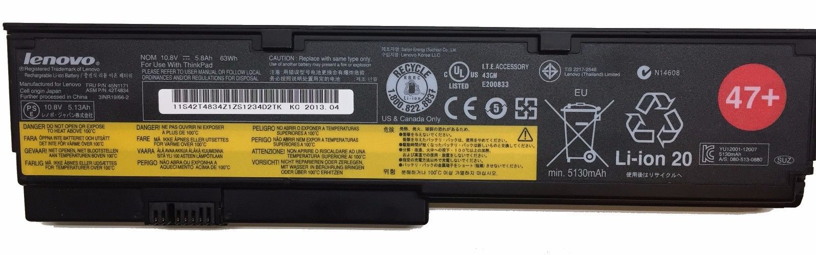 Lenovo 45N1171 New Battery Pack ThinkPad X200 X200s X201 X201s X201i 42T4543 42T5435 42T4834 48T4650