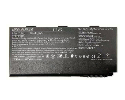 MSI BTY-M6D New Battery GX680DX GT780 GT780R GX780R GX780DX GX780DXR S9N-3496200-M47 957-16FXXP-101
