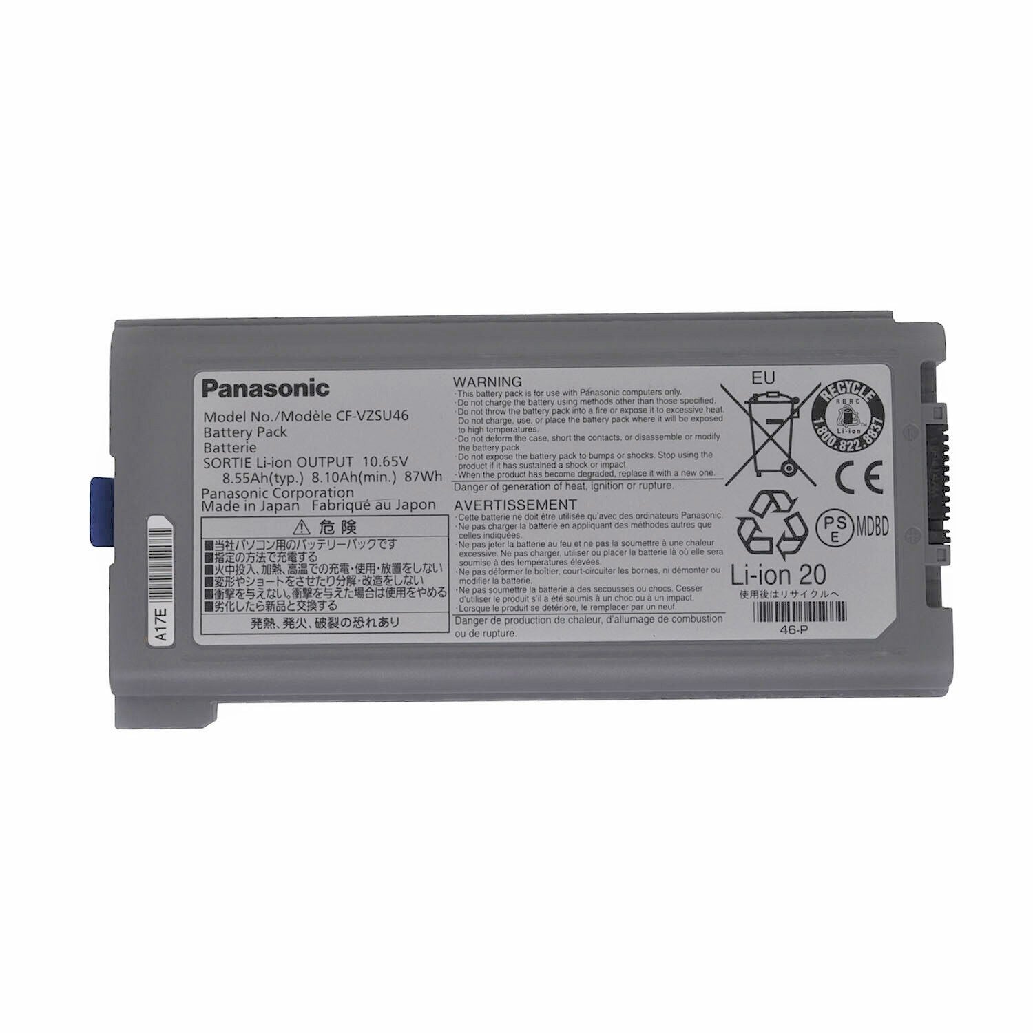 Akku passend für Panasonic Toughbook CF-30 Akku VZSU46 10,65 Volt Akku passend für Panasonic Toughbook CF-30 Akku VZSU46 10,65 Volt