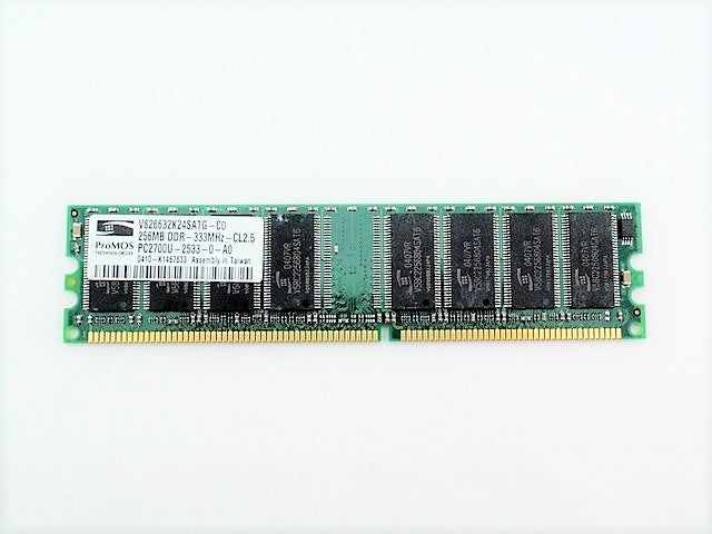 Promos V826632K24SATG-C0 Memory RAM DIMM 256MB PC2700U 333Mhz CL2.5