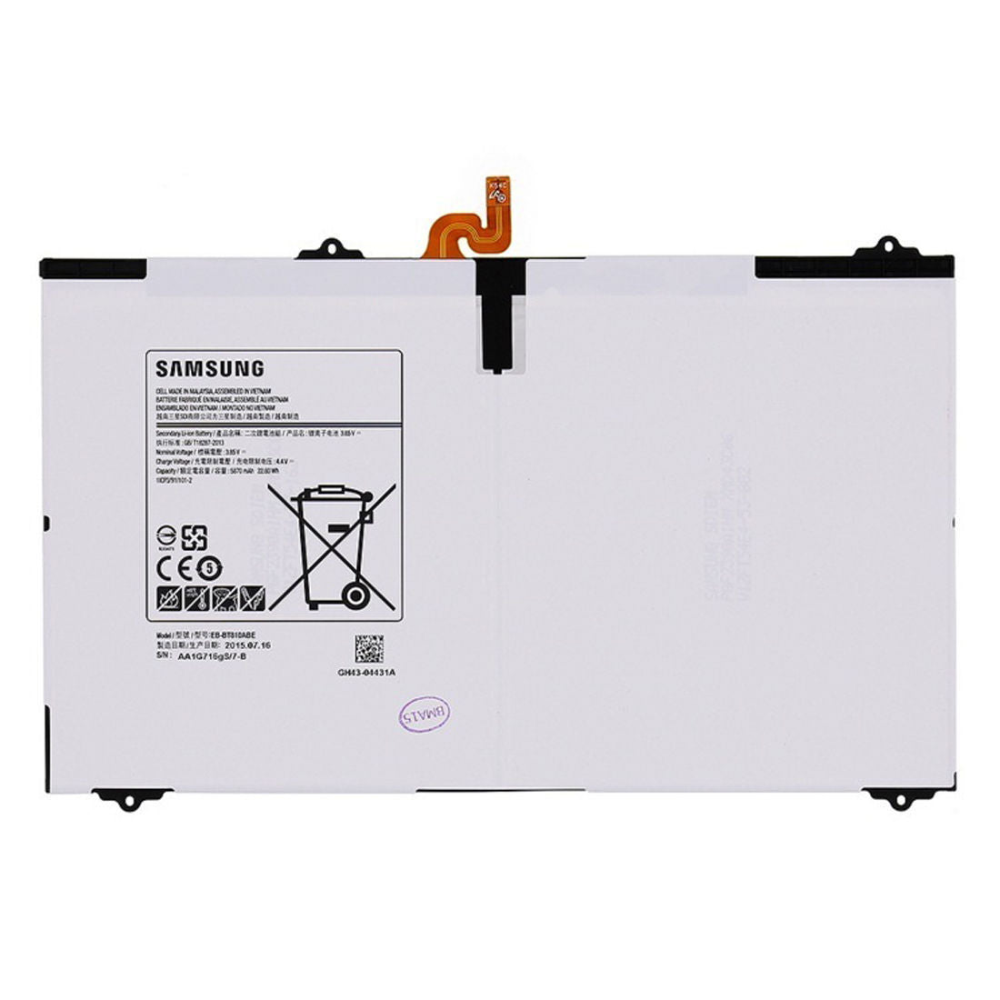 Samsung New Battery Galaxy Tab S2 SM-T810 SM-T813 SM-T815 SM-T817 EB-BT810ABA 11CP3/91/101-2 EB-BT810ABE